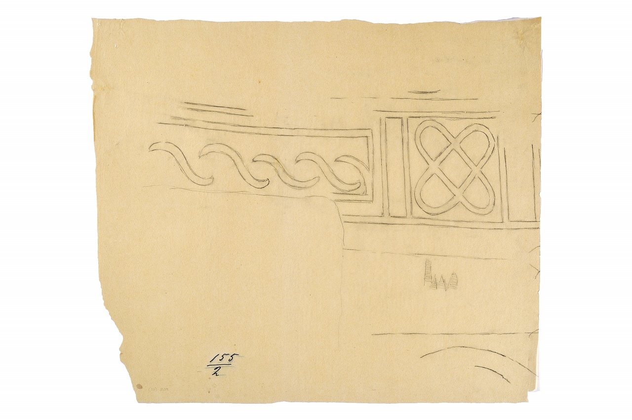 motivo decorativo (disegno) - ambito fiorentino (fine sec. XIX)