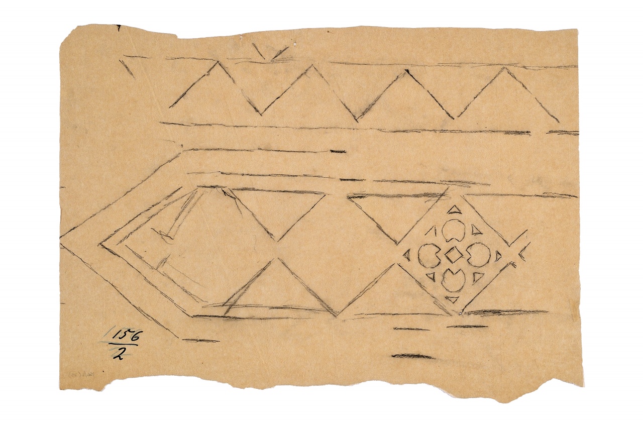 motivo decorativo (disegno) - ambito fiorentino (fine sec. XIX)