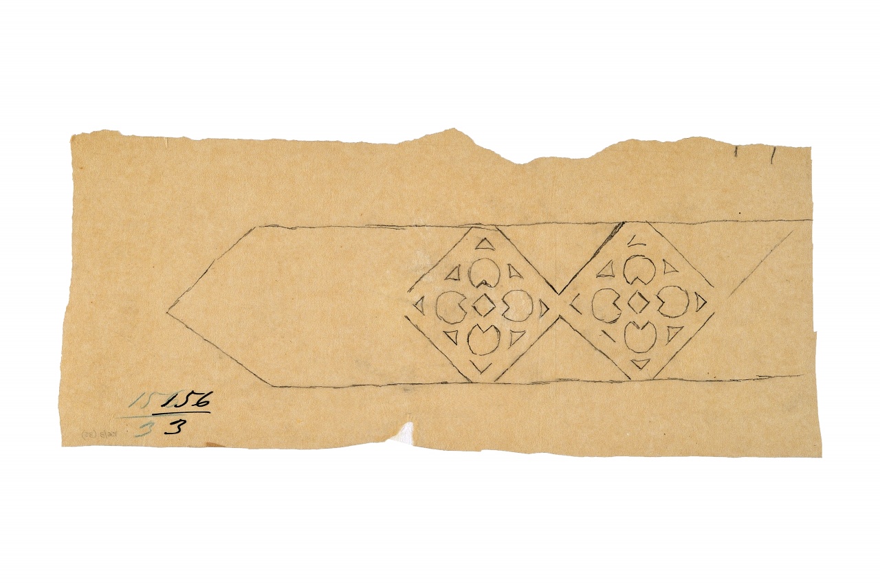 motivo decorativo (disegno) - ambito fiorentino (fine sec. XIX)