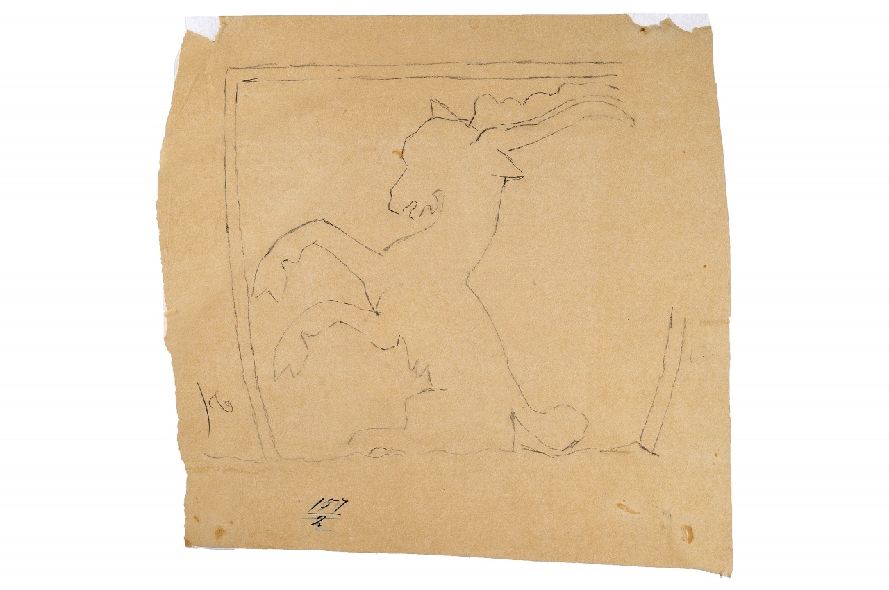 motivo decorativo (disegno) - ambito fiorentino (fine sec. XIX)