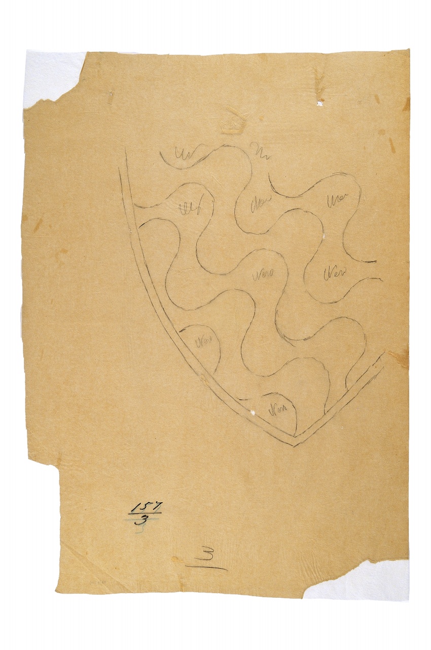 motivo decorativo (disegno) - ambito fiorentino (fine sec. XIX)