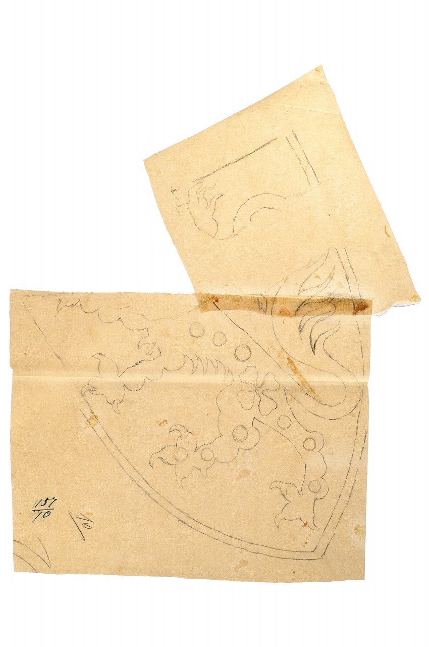 motivo decorativo (disegno) - ambito fiorentino (fine sec. XIX)