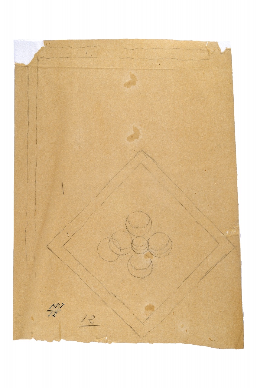 motivo decorativo (disegno) - ambito fiorentino (fine sec. XIX)