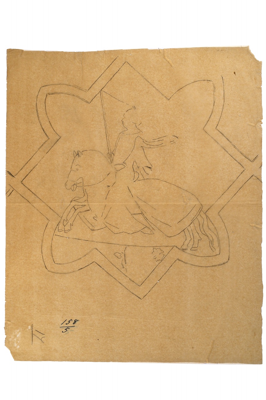 motivo decorativo (disegno) - ambito fiorentino (fine sec. XIX)