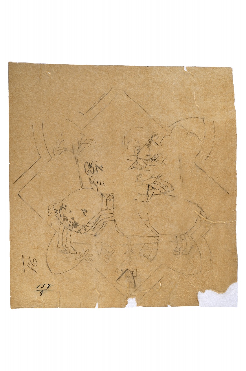 motivo decorativo (disegno) - ambito fiorentino (fine sec. XIX)