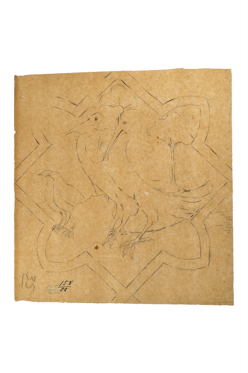 motivo decorativo (disegno) - ambito fiorentino (fine sec. XIX)