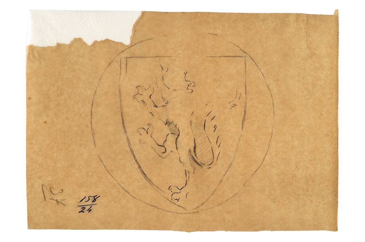 motivo decorativo (disegno) - ambito fiorentino (fine sec. XIX)