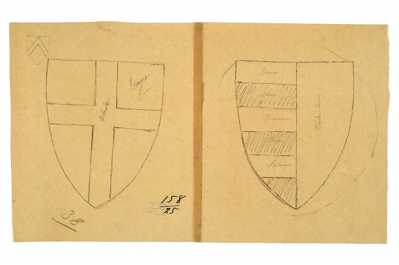 motivo decorativo (disegno) - ambito fiorentino (fine sec. XIX)