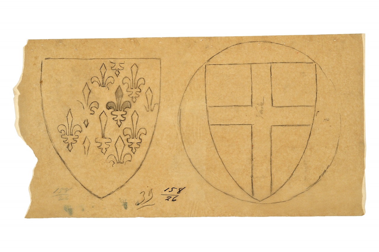 motivo decorativo (disegno) - ambito fiorentino (fine sec. XIX)