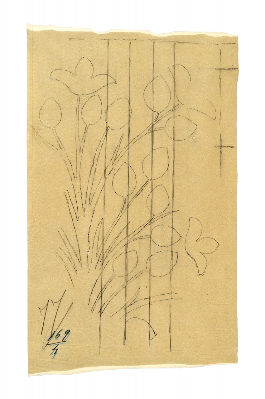 motivo decorativo (disegno) - ambito fiorentino (fine sec. XIX)