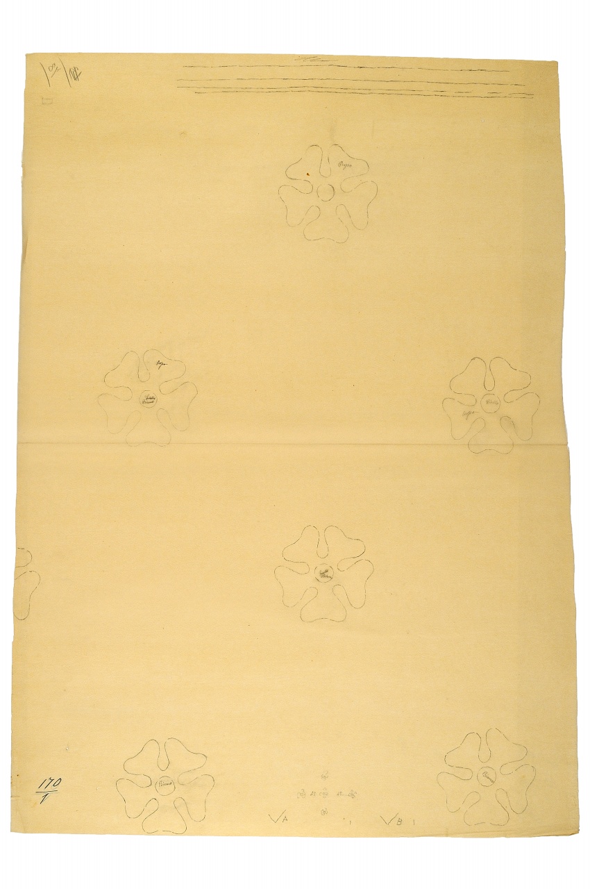 motivo decorativo (disegno) - ambito fiorentino (fine sec. XIX)