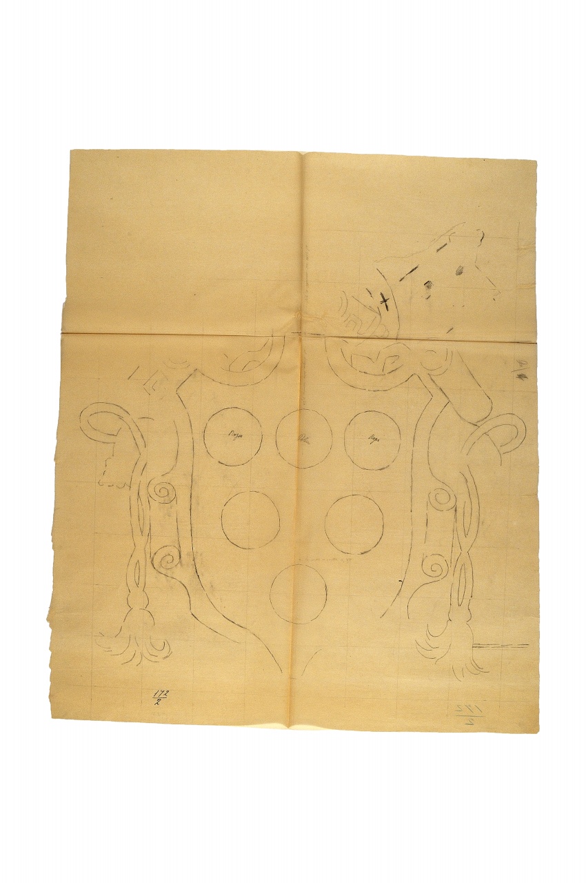 motivo decorativo (disegno) - ambito fiorentino (fine sec. XIX)