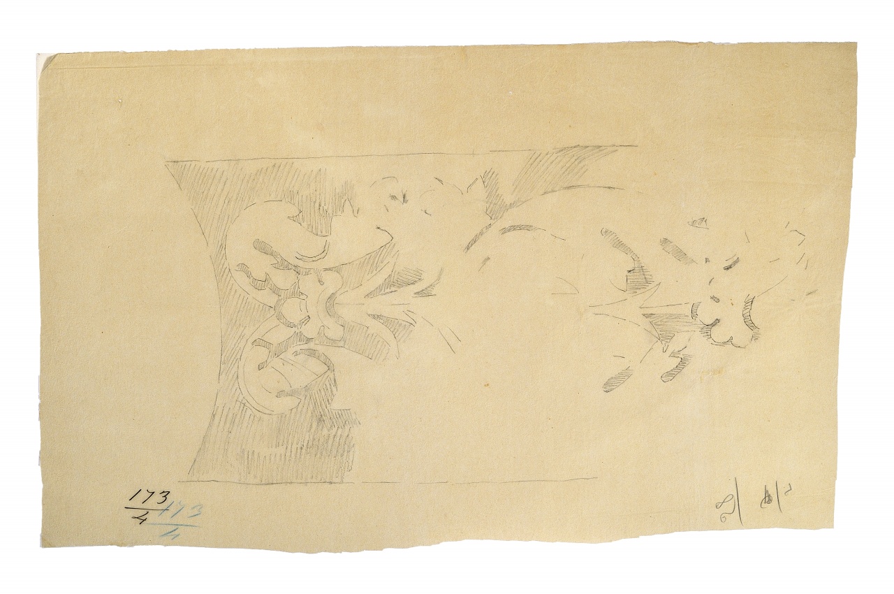 motivo decorativo (disegno) - ambito fiorentino (fine sec. XIX)