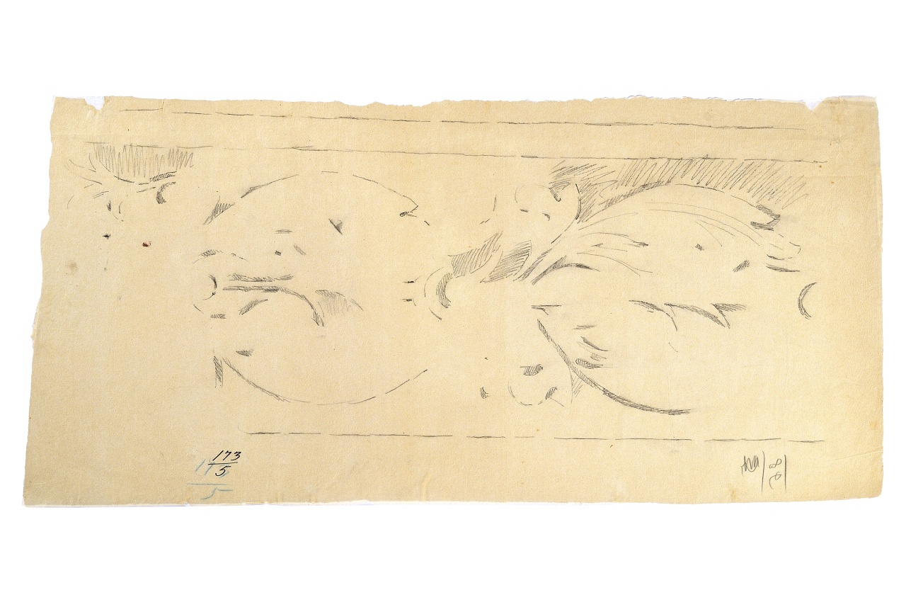 motivo decorativo (disegno) - ambito fiorentino (fine sec. XIX)