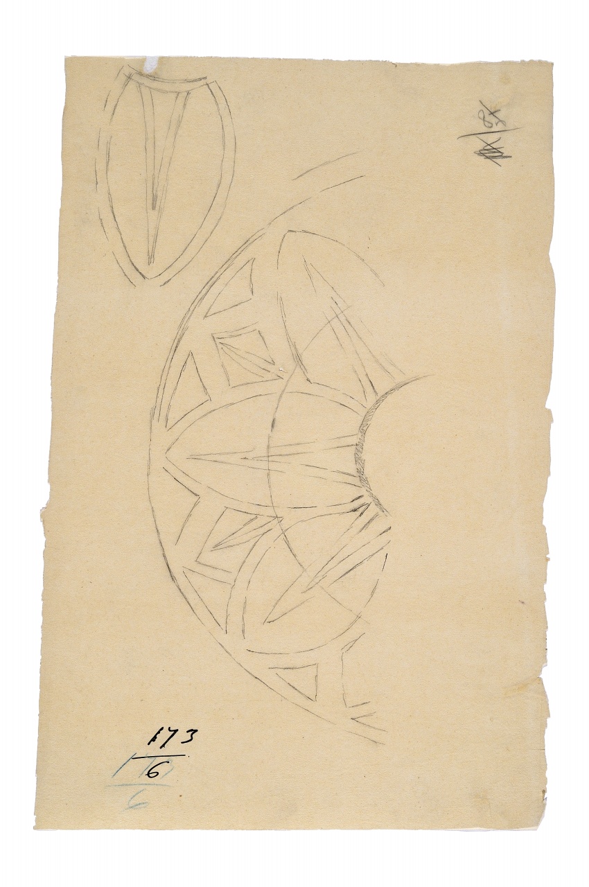 motivo decorativo (disegno) - ambito fiorentino (fine sec. XIX)