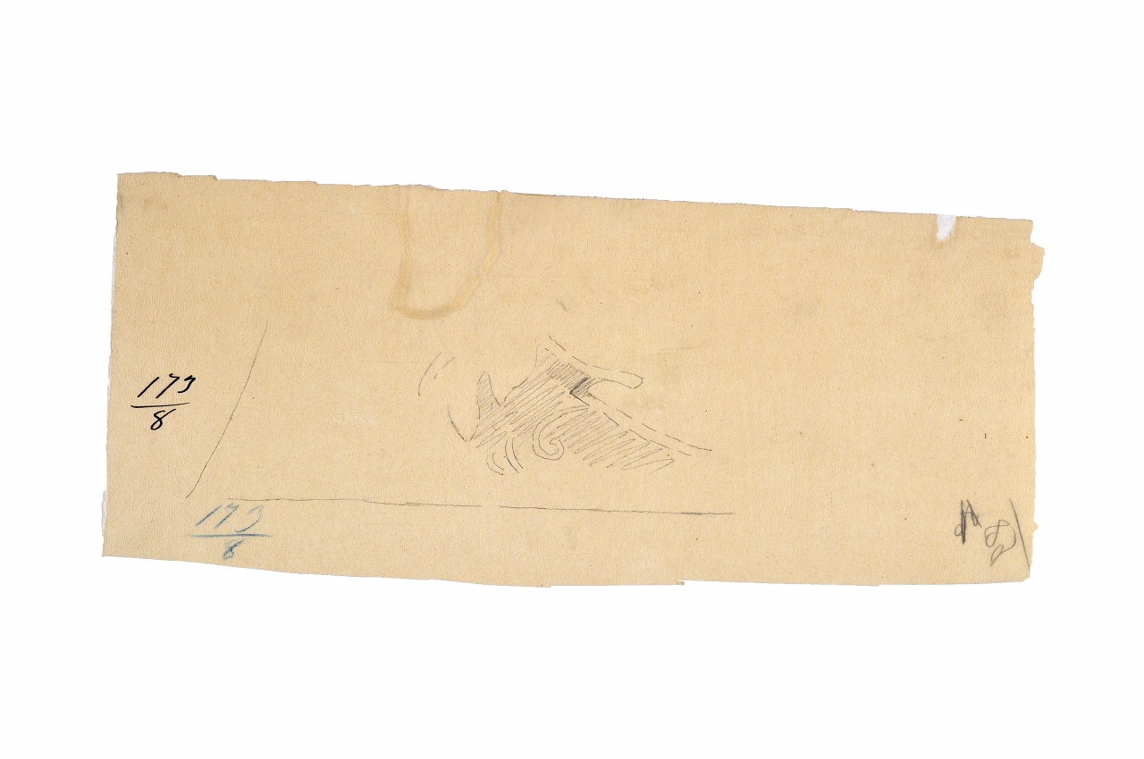 motivo decorativo (disegno) - ambito fiorentino (fine sec. XIX)