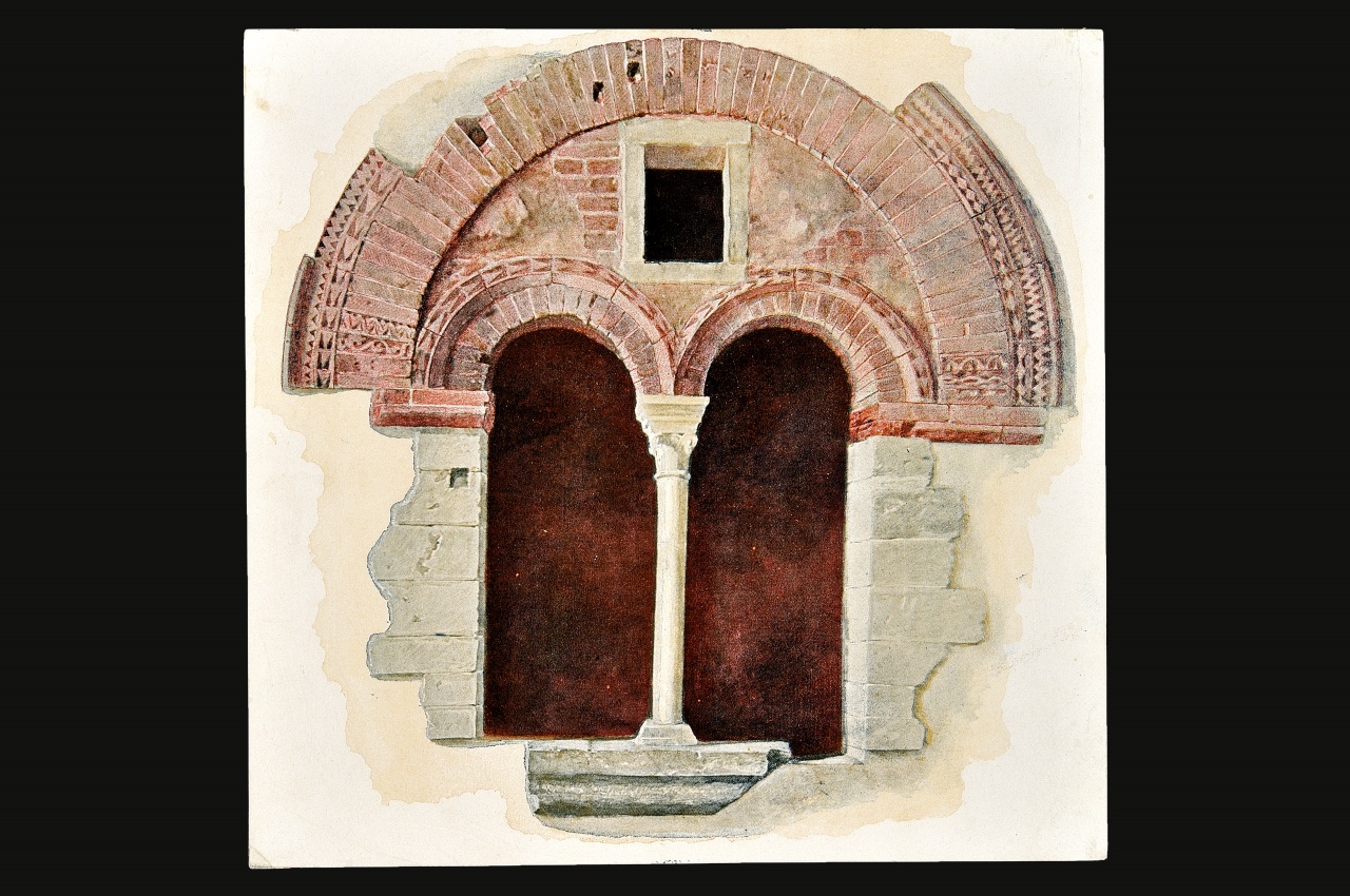 Finestra del Palazzo Acivescovile (positivo) di Chini Galileo, Anonimo (fine XIX)