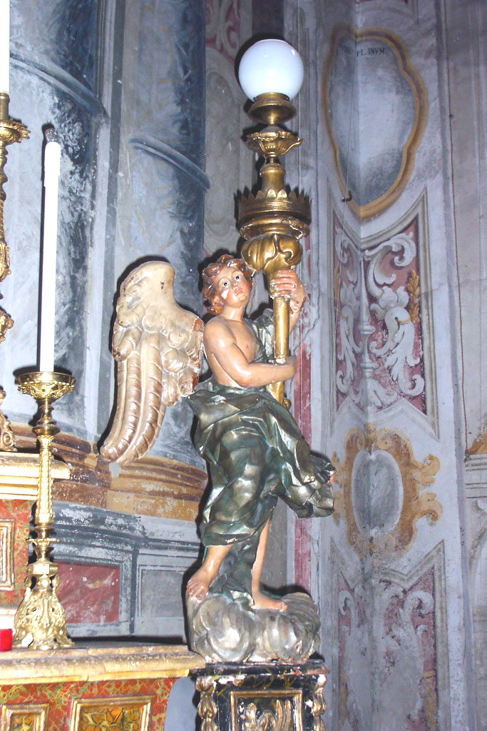 angeli che reggono una cornucopia (candelabro - a statua) - ambito siciliano (XVIII)