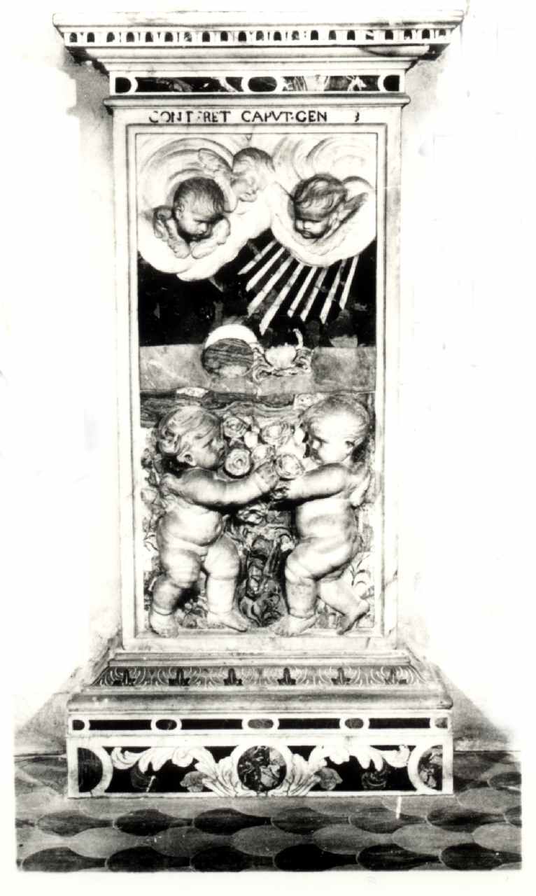 piedistallo, elemento d'insieme di Vitagliano Gioacchino (attribuito) (inizio XVIII)