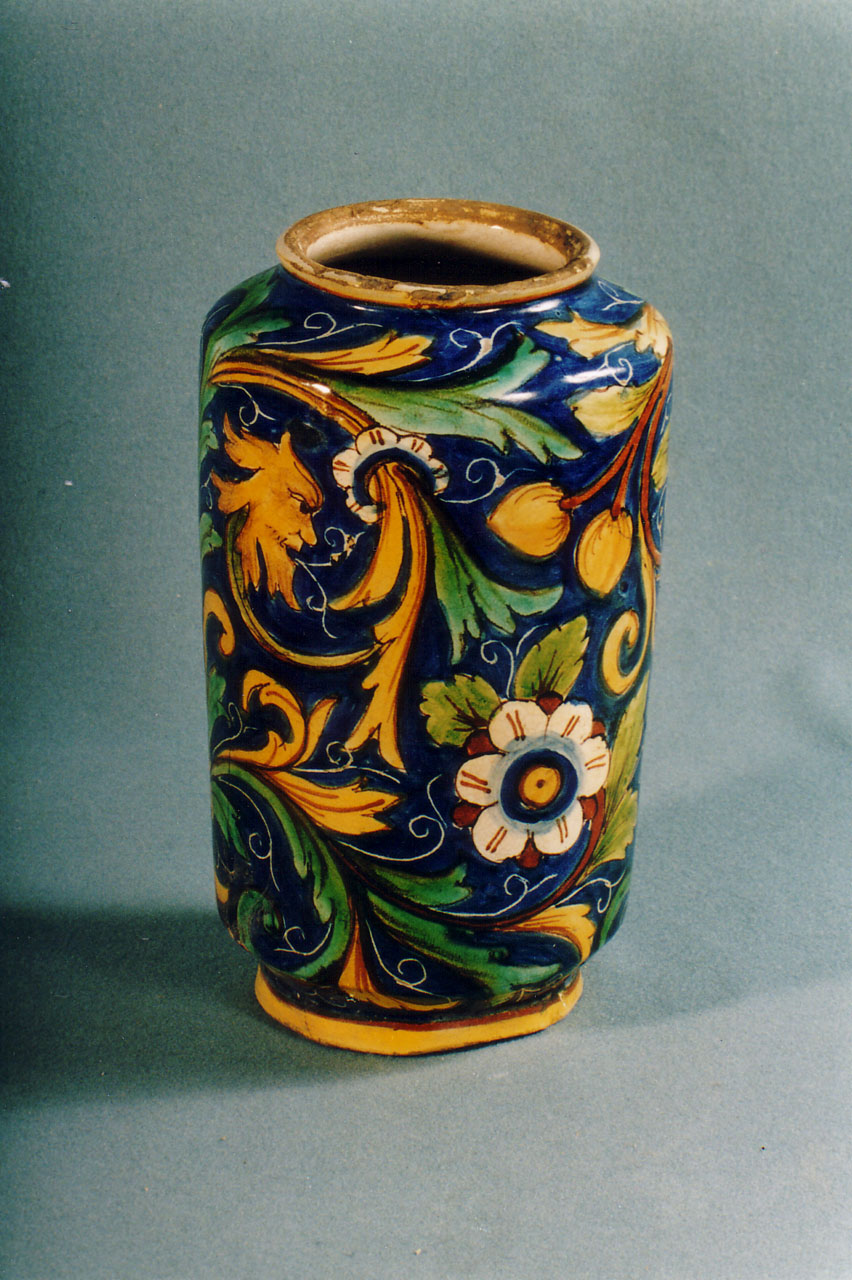 motivi decorativi vegetali e floreali (alberello - a cilindro) - bottega siciliana (metà XIX)