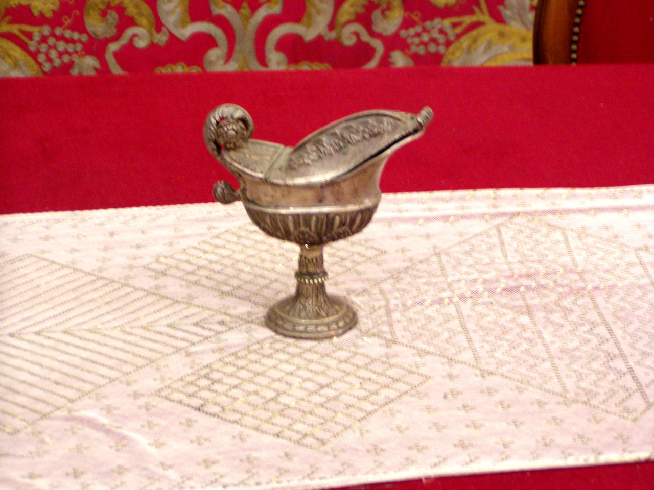 motivi decorativi fitomorfici/ a baccelli (navicella portaincenso, opera isolata) - ambito siciliano (primo quarto XIX)