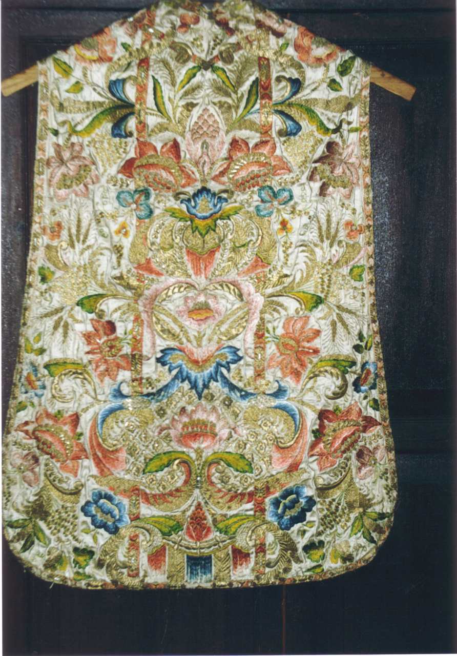 motivi decorativi fitomorfi, motivi decorativi floreali (pianeta, opera isolata) - ambito siciliano (metà XVIII)