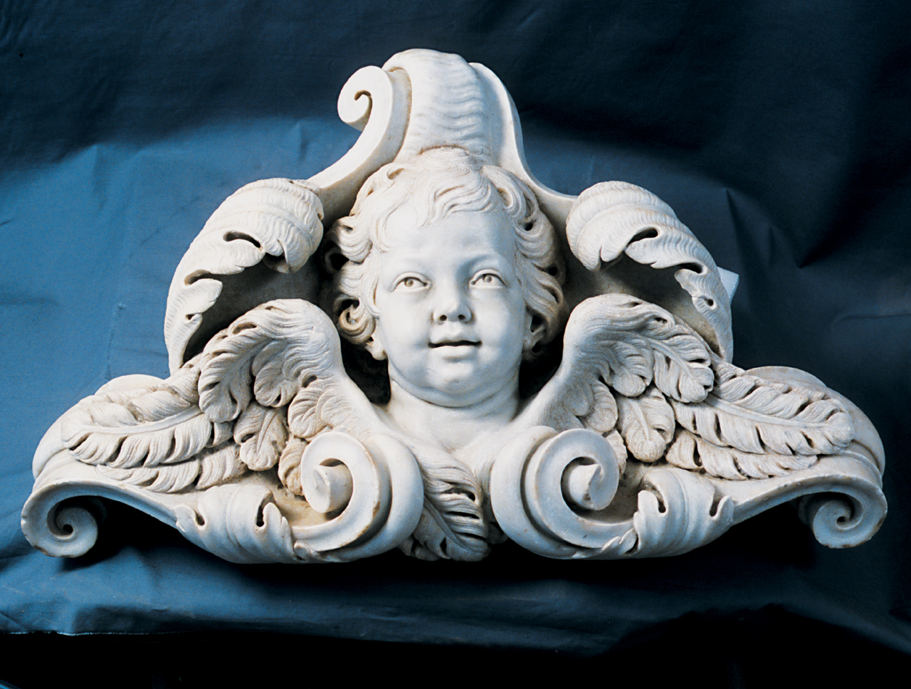 cherubino tra motivi decorativi a volute (scultura, opera isolata) di Marabitti Ignazio (attribuito) - bottega siciliana (seconda metà XVIII)