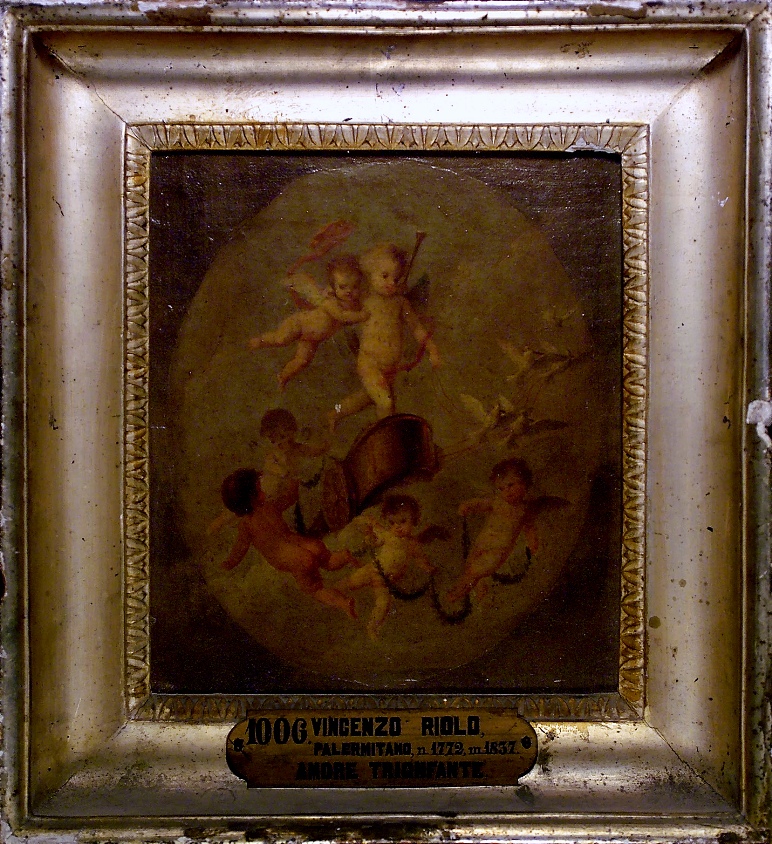 Trionfo di Cupido, Cupido trionfante (dipinto, opera isolata) di Riolo Vincenzo (attribuito) - ambito siciliano (prima metà XIX)