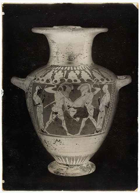 Caltanissetta-Gela-ceramica attica a figure nere (negativo, serie) di Carta, Rosario (attribuito) (inizio XX)