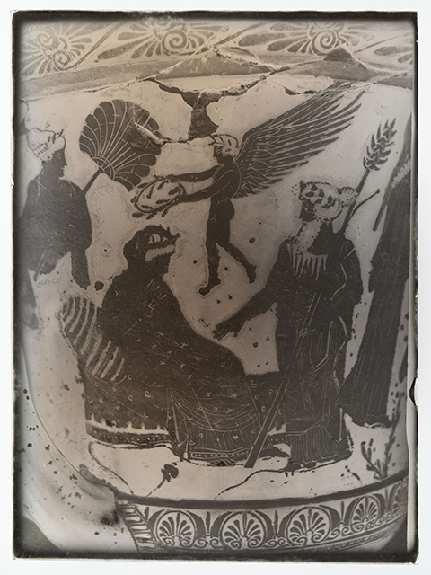 Ragusa - Camarina - Ceramica attica a figure rosse (negativo, serie) di Carta, Rosario (attribuito) (fine XIX)
