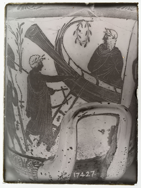 Ragusa - Camarina - Ceramica attica a figure rosse (negativo, serie) di Carta, Rosario (attribuito) (fine XIX)