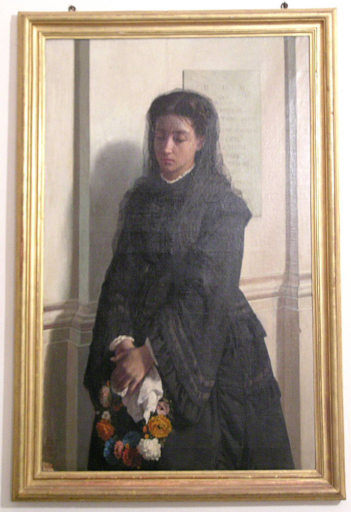 La Vedova, Figura femminile (dipinto) di Liotta Cristaldi, Pasquale - ambito catanese (terzo quarto XIX)
