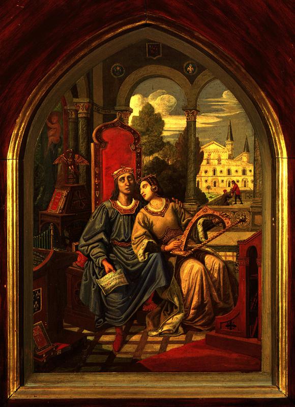 Renato d'Angiò e Isabella di Lorena (dipinto) di Von Stürler Franz Adolf (secondo quarto XIX)