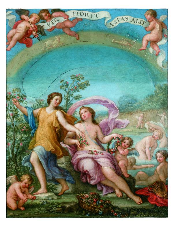 Allegoria di Primavera-Estate (dipinto) di Chiari Giuseppe Bartolomeo (ultimo quarto XVII)