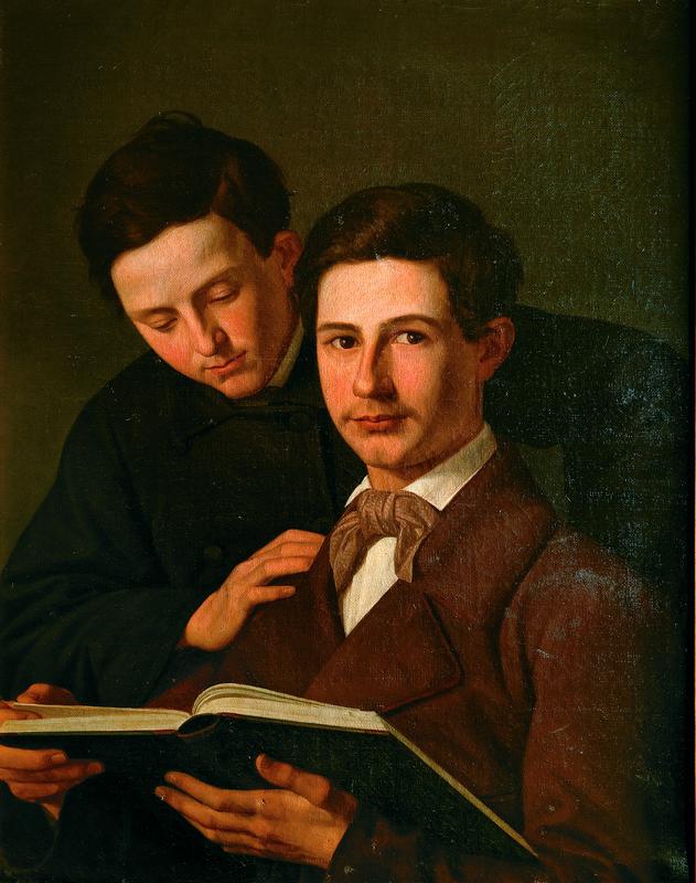 Ritratto di Alessandro Franchi e Giuseppe Felli (dipinto) di Bruni Giovanni (terzo quarto XIX)