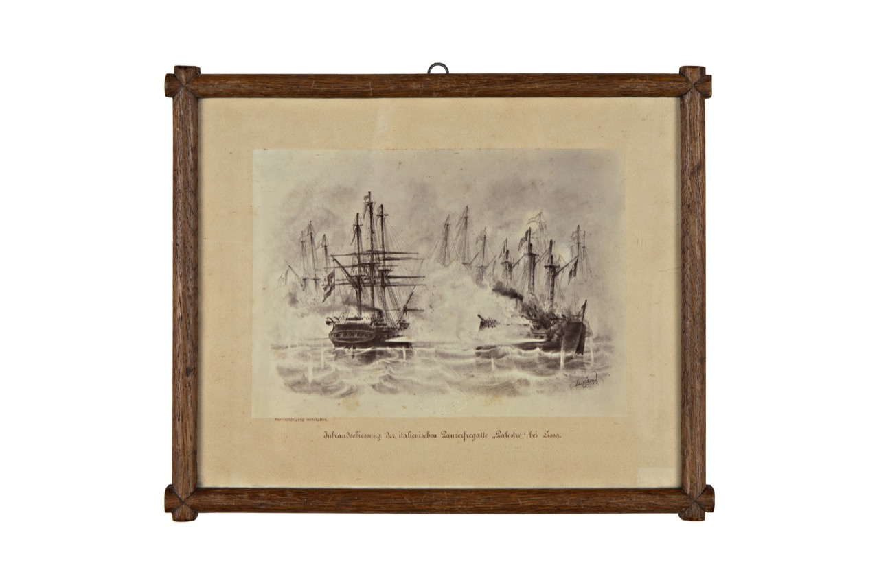 Battaglia navale - Stampe (positivo) di Engel, Wilhelm Friedrich (terzo quarto XIX)