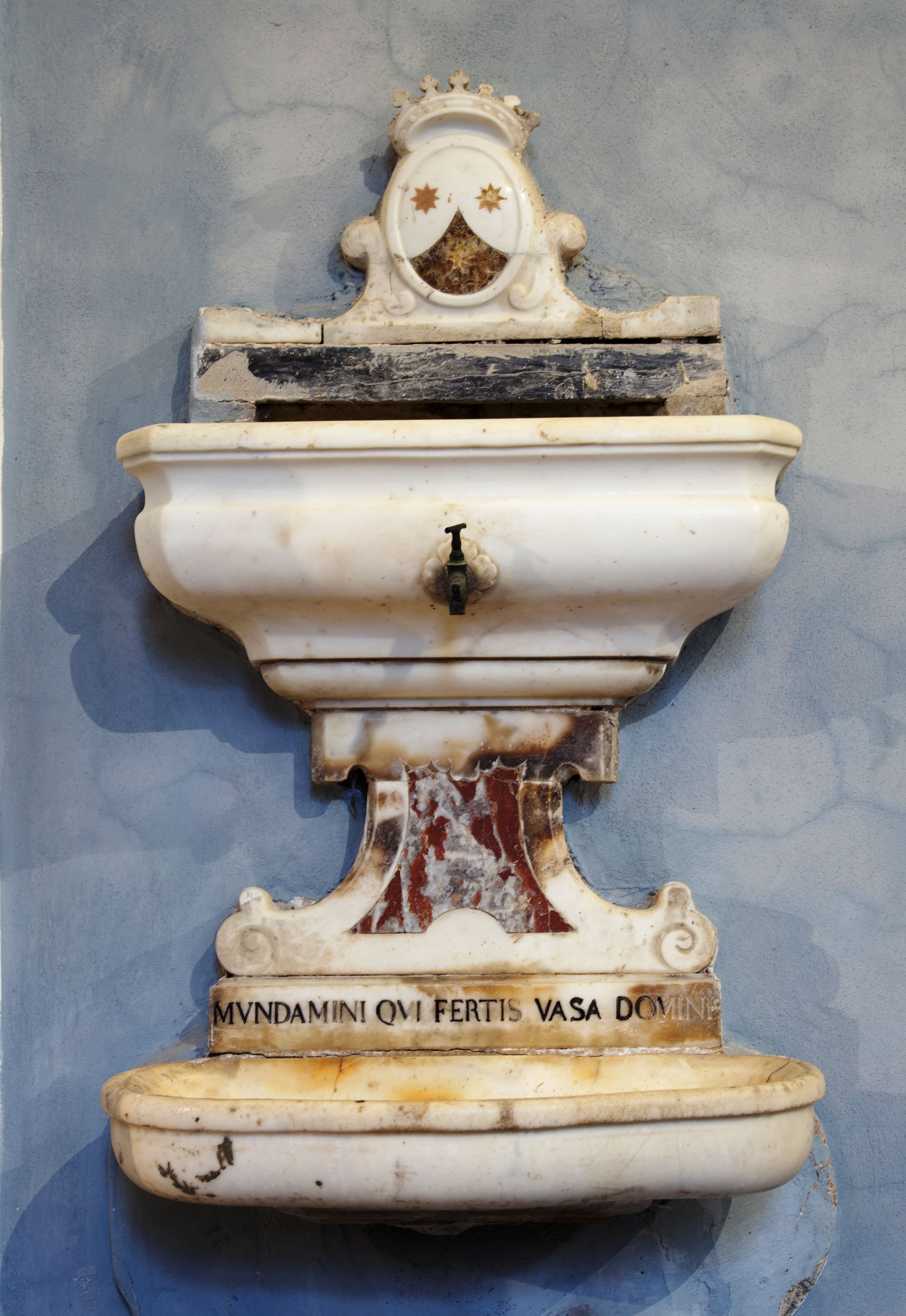 lavabo da sacrestia, opera isolata di Domenico Franco (attribuito) - ambito lombardo (prima metà XIX)