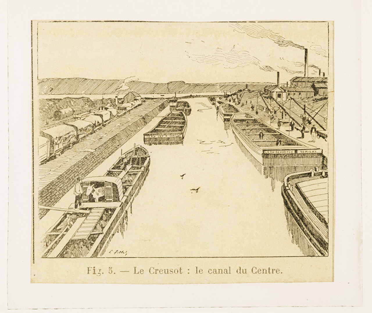 Francia - Borgogna Franca Contea - Le Creusot - Corsi d'acqua (positivo) di Anonimo (XIX-XX)