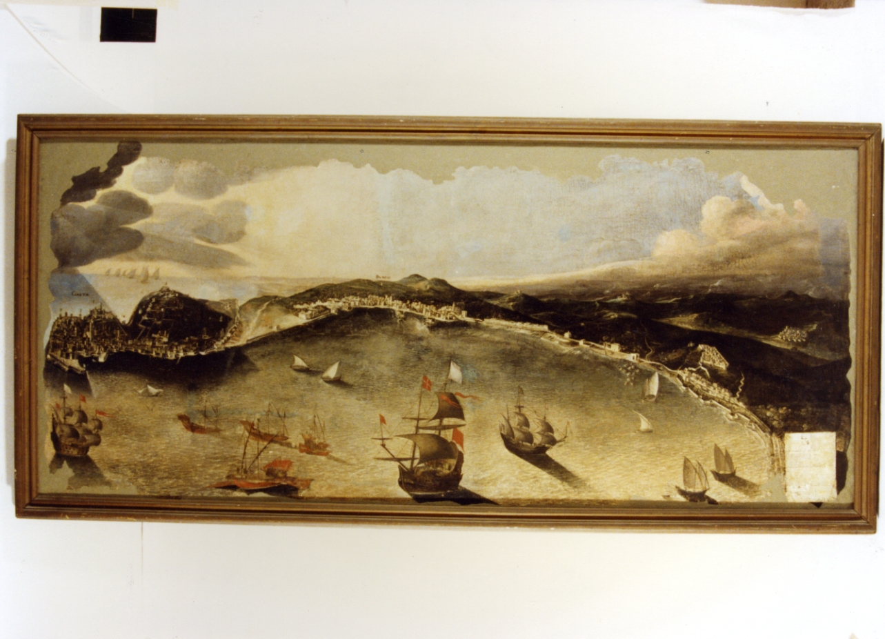 Veduta del Golfo di Gaeta, veduta di città (dipinto) di Barra Didier (metà sec. XVII)