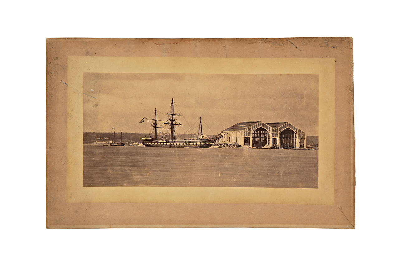 navi - imbarcazioni - mezzi di trasporto (positivo) di Benque, Francesco (attribuito) (terzo quarto XIX)