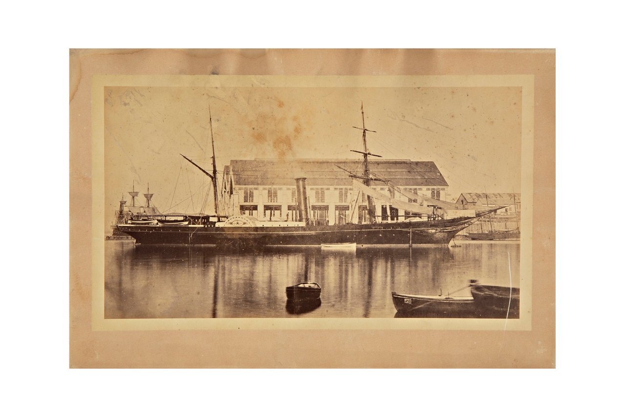 Cantieri navali - vedute (positivo) di Benque, Francesco (attribuito) (terzo quarto XIX)