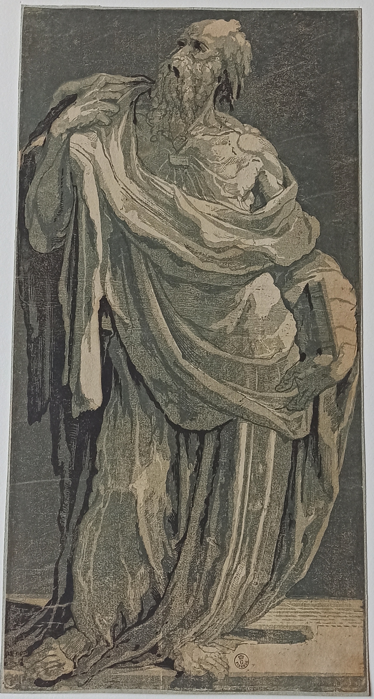 San Paolo (stampa controfondata) di Mecherino Domenico detto Beccafumi (secondo quarto XVI)