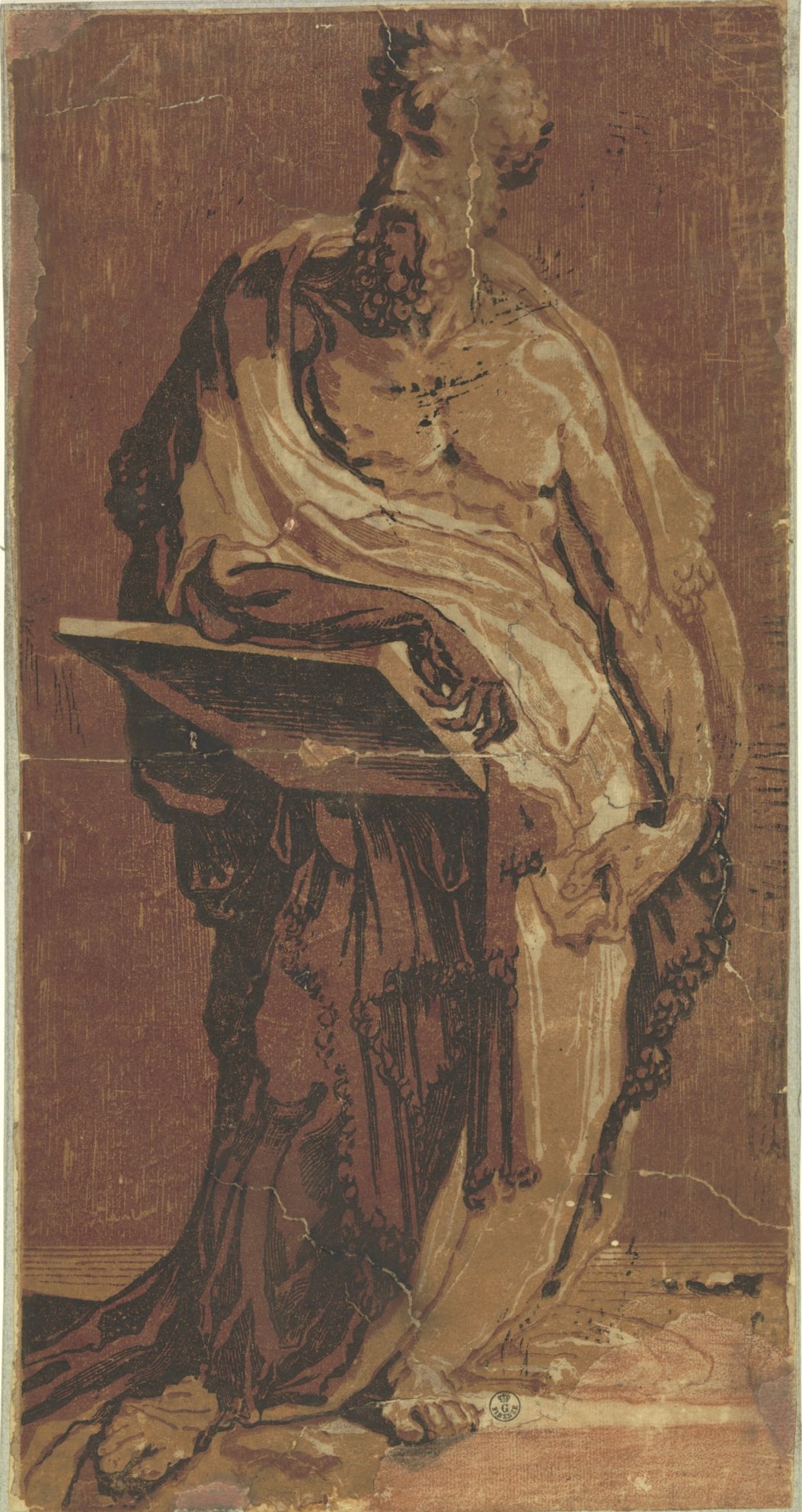 San Bartolomeo (stampa controfondata) di Mecherino Domenico detto Beccafumi (secondo quarto XVI)