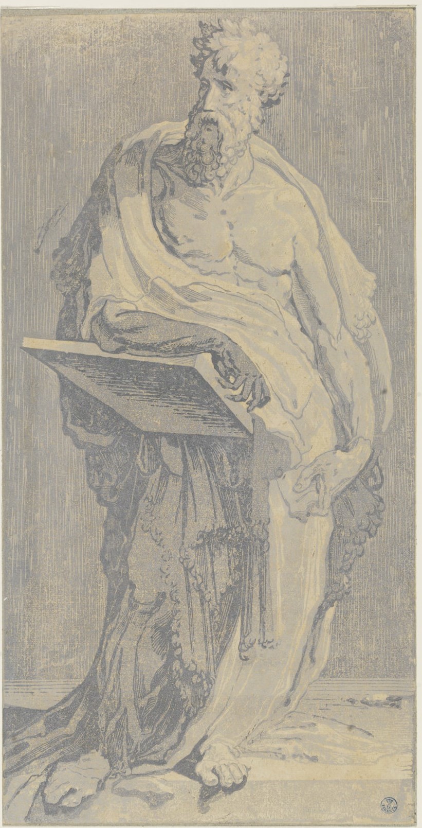 San Bartolomeo (stampa controfondata) di Mecherino Domenico detto Beccafumi (secondo quarto XVI)