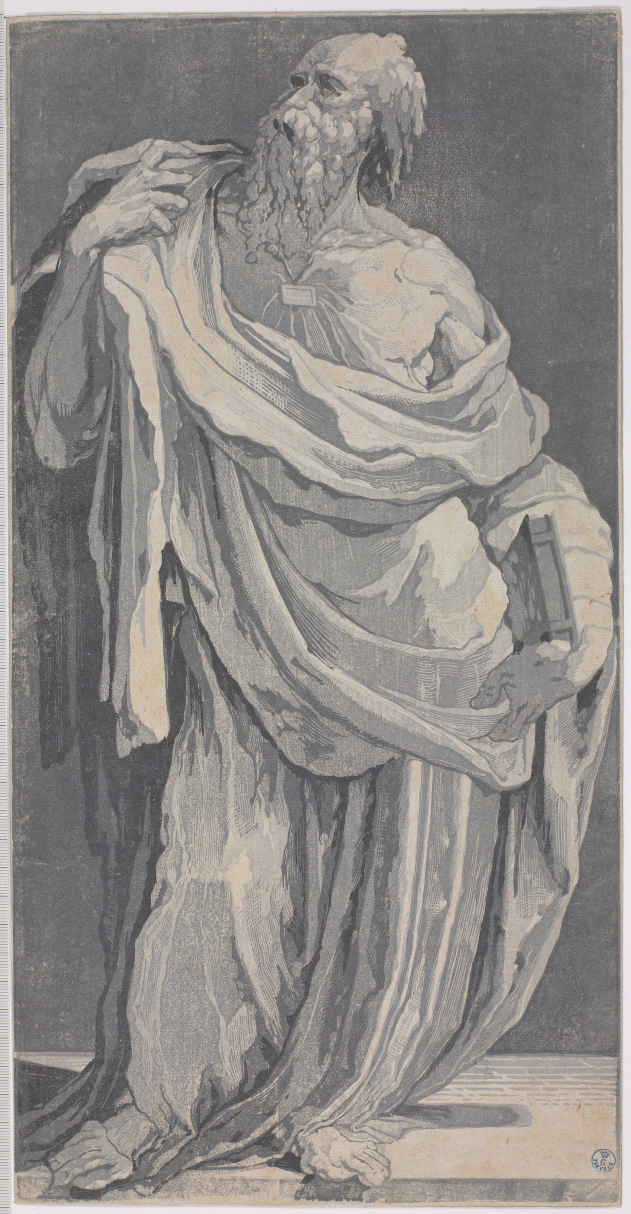 San Paolo (stampa controfondata) di Mecherino Domenico detto Beccafumi (secondo quarto XVI)