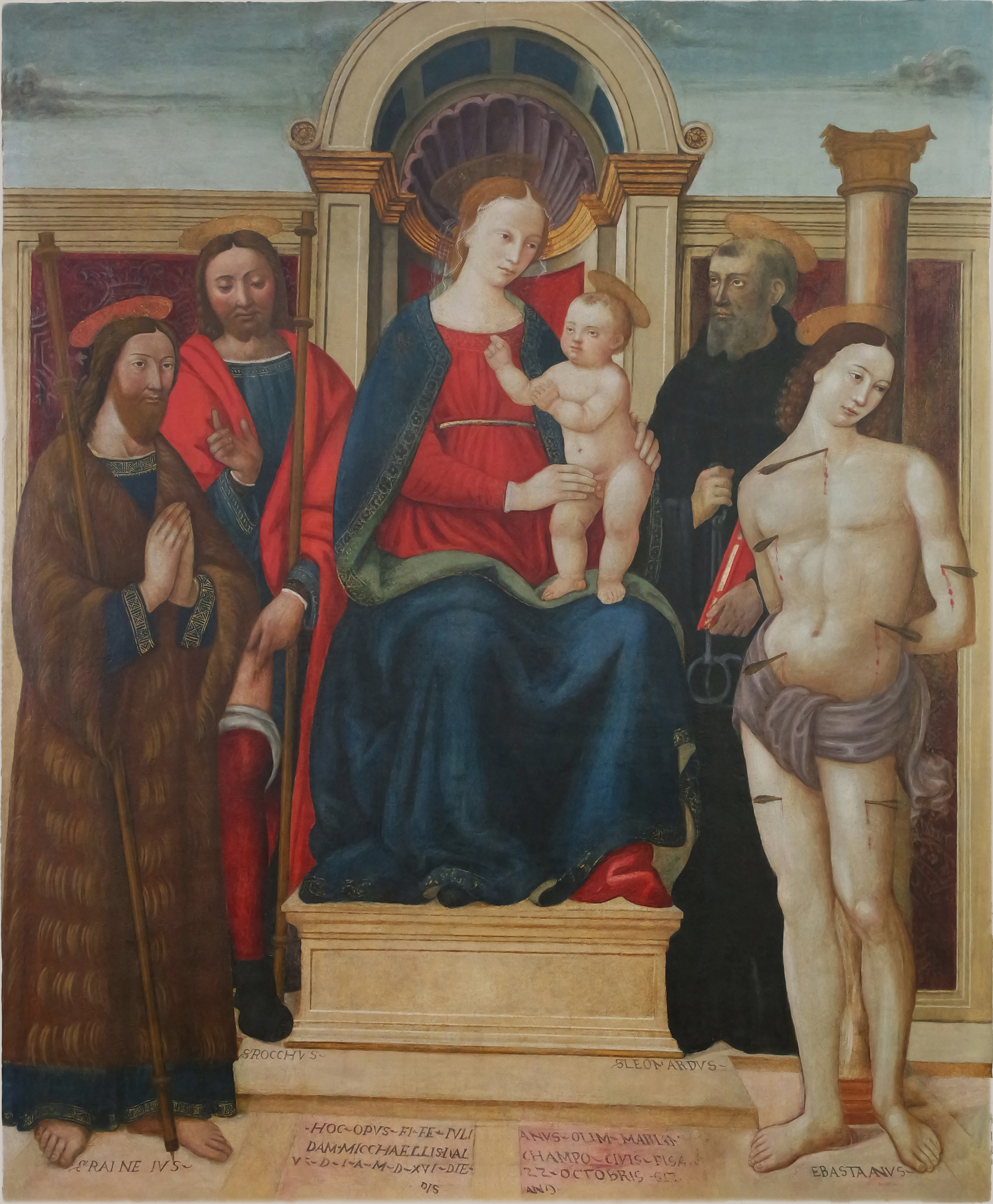 Madonna con Bambino e Santi, Madonna con Bambino e Santi (dipinto) - ambito toscano (XVI)