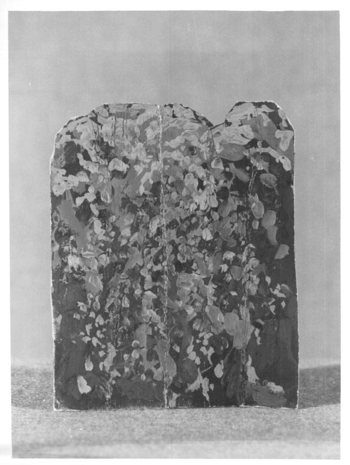 Casa, veranda, pergola, fondale vegetale, alberi (modellino di scenografia, serie) di Gončarova Natalja (attribuito) (primo quarto XX)