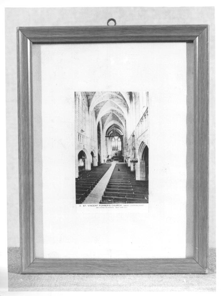 Interno della chiesa di Saint Vincent Ferrer a New York (cartolina illustrata, opera isolata) - produzione statunitense (inizio/ metà sec. XX)