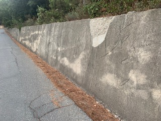 Il Muro del Groviglio, Disegni e iscrizioni incise su superficie muraria intonacata a fresco (Graffito su muro) di Maria Lai - Land Art (XXI secolo (inizi))