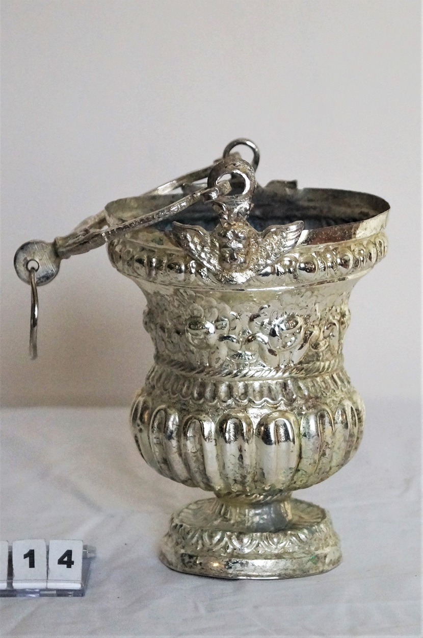 secchiello per l'acqua benedetta, opera isolata - bottega napoletana (seconda metà XIX)
